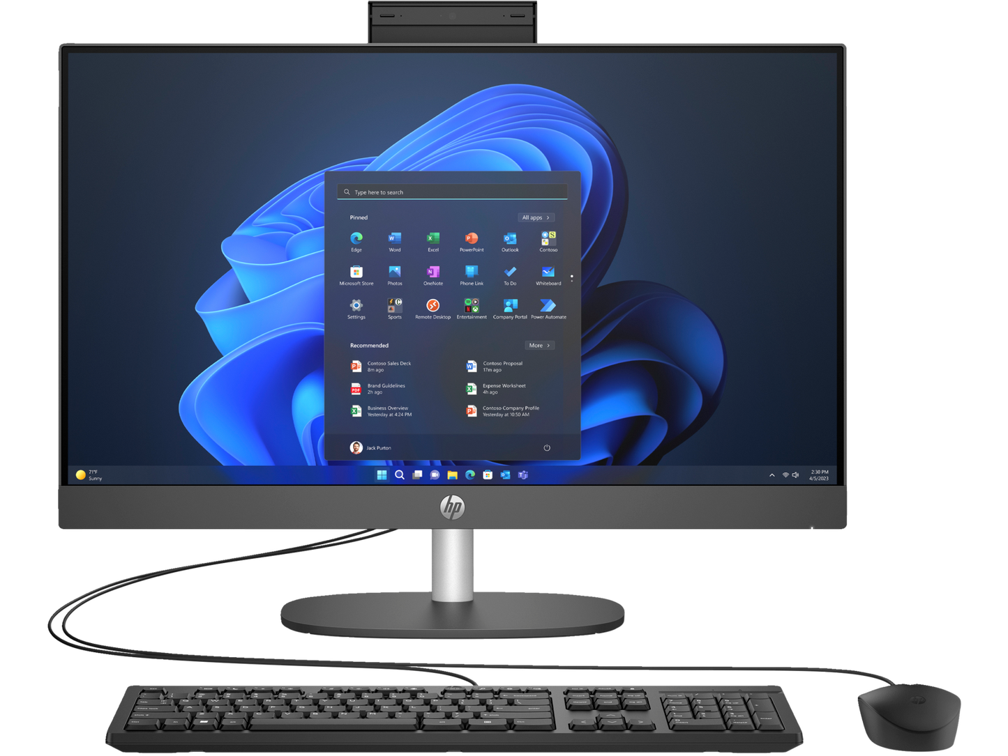 Computadora Todo en Uno HP ProOne 245 G10, 23.8" FHD, AMD Ryzen 3 7320U, RAM 8GB, 256GB SSD, Windows 11 Home