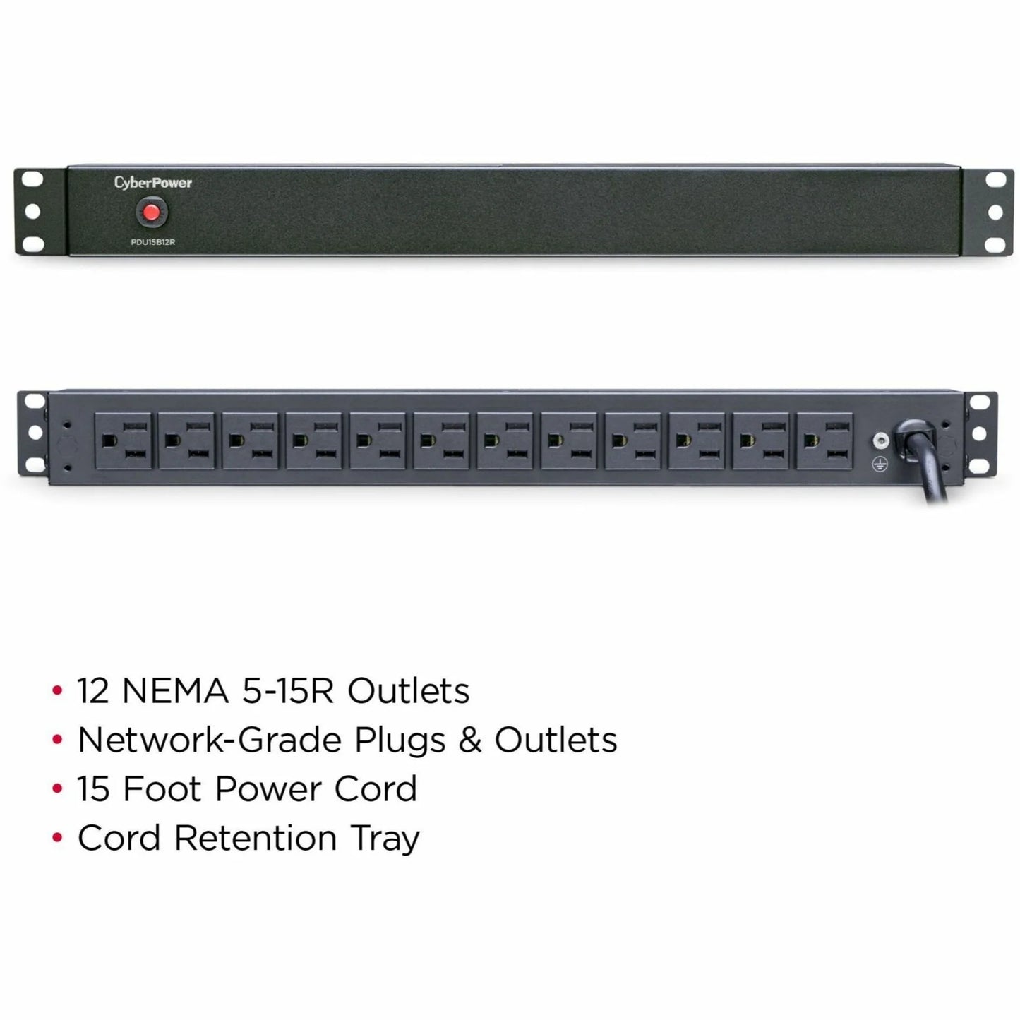 CyberPower PDU15B12R Unidad de distribución eléctrica