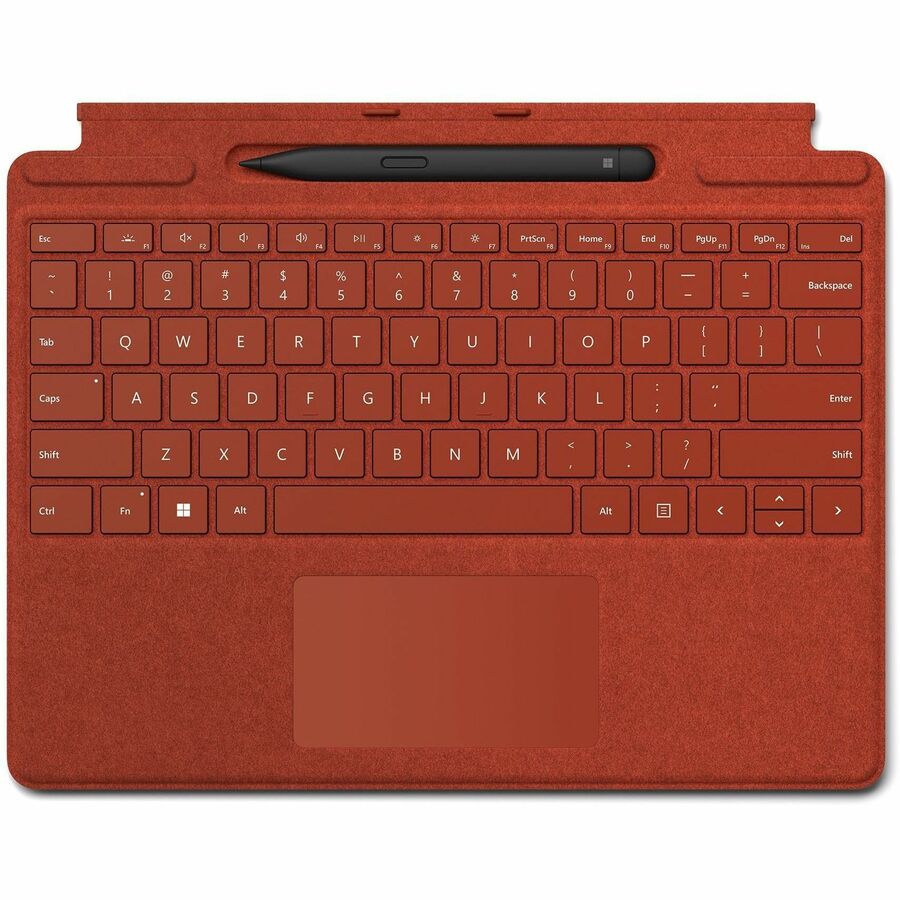 Estuche de teclado/cubierta Microsoft Signature Surface Pro X Tableta, Lápiz óptico, Rojo Amapola