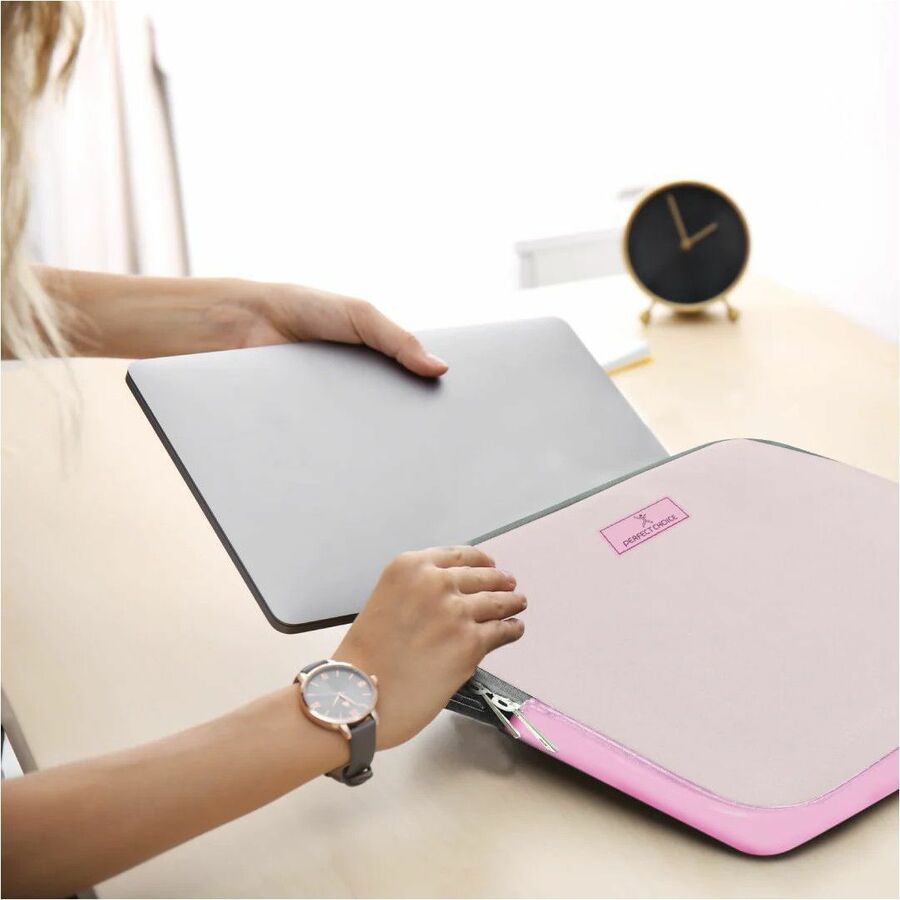 Estuche para laptop de 15" a 15.6" Perfect Choice, Rosa, Poliéster Body, 300mm x 395mm
