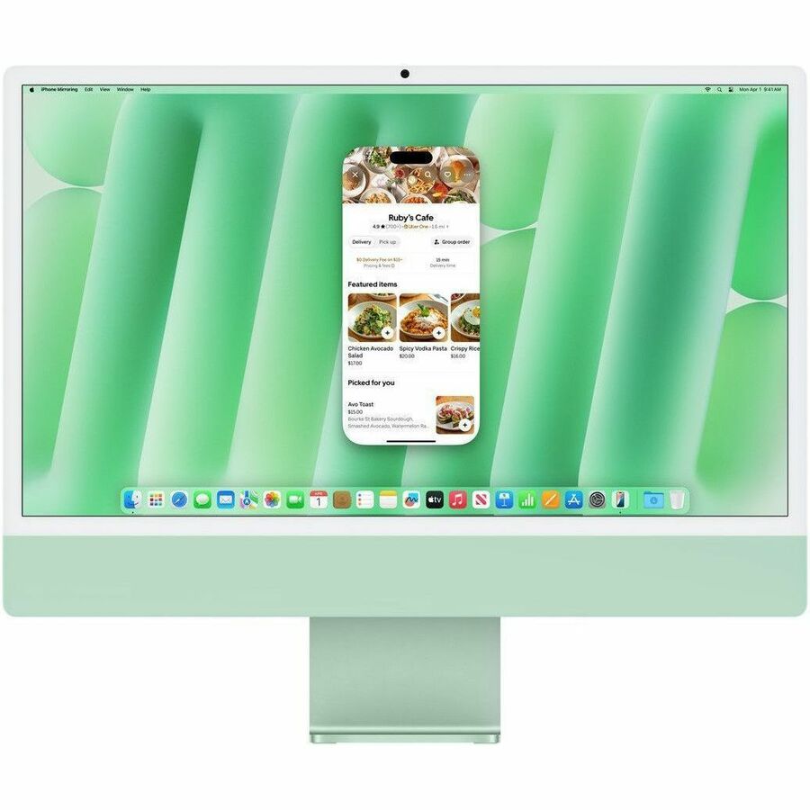 iMac Apple, 24" 4.5K, M4, 8 CPU, 8 GPU, RAM 16GB, 256GB SSD, Verde