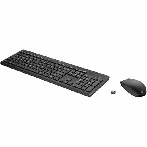 Teclado y Mouse HP 235, USB Tipo A Émbolo Inalámbrico RF 2.40GHz Teclado, USB Tipo A Inalámbrico RF Mouse, 1600 dpi - 3 Botón - AAA, AA - Compatible con PC