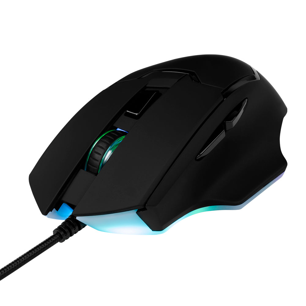 Mouse gamer MO-504 Vorago, Alámbrico, Negro