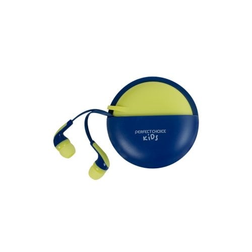 Audífonos Alámbricos In-Ear Cable Anti-enredos Bubble Gum Azul 3.5MM CON CASE Y CABL E RETRACTIL