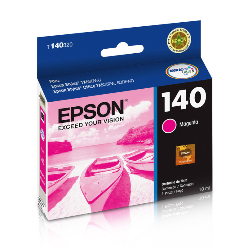 T140320-AL - Tinta EPSON color magenta 140 - Fecha de empaque 2022
