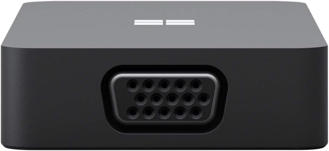 Base de conexión MICROSOFT para Notebook/Tableta/Monitor - 2 x puertos USB - USB tipo-C - Red (RJ-45) - HDMI - VGA - Cableado, negro