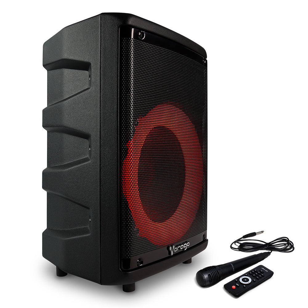 VORAGO BAFLE VORAGO KSP-302 NEGRO 8 SUBW PULG BT RECARGABLE 1 MICROFONO ALA