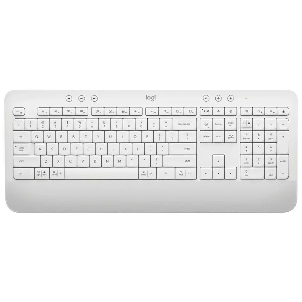 Teclado inalámbrico Logitech Signature K650 con reposamanos, Blanco, Español