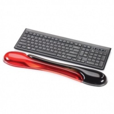Almohadilla descansa muñecas para teclado Duo Gel P5114 Kensington, Rojo/Negro
