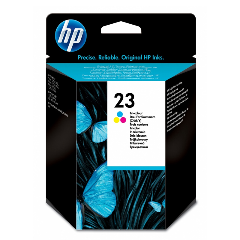 C1823D Cartucho de tinta HP 23 Tricolor Original - Fecha de empaque 2020