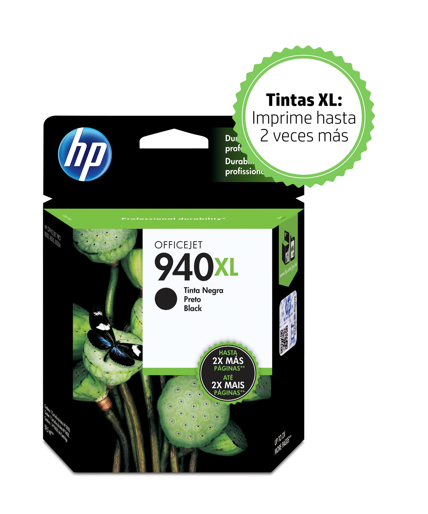 C4906AL Cartucho de tinta HP 940XL negra Original- Fecha de empaque 2020