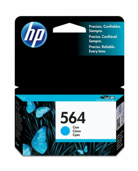 CB318WL Cartucho de Tinta HP 564 Cian Original - Fecha de empaque 2019