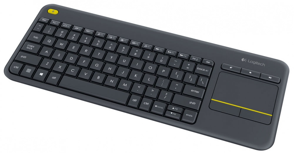 920-007123 Teclado Logitech Touch K400 Plus, Inalámbrico, USB, Negro (Español)
