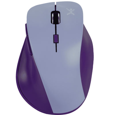 Mouse óptico Thumb PC-045106 Perfect Choice, Ergonómico, Inalámbrico, 1600DPI, Morado