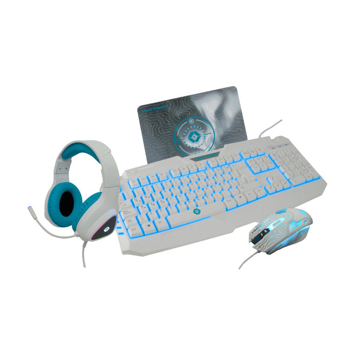 Kit gaming 4-1 V-930457 Perfect Choice, Blanco