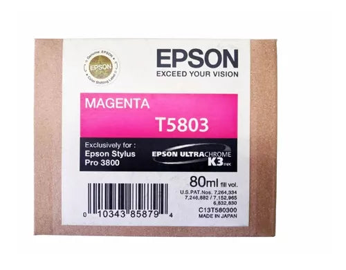 T5803 Cartucho Epson - Fecha de empaque 2017