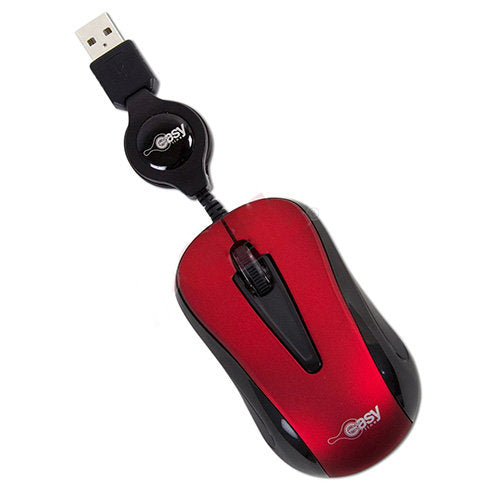 Mini mouse óptico retractil Perfect Choice, Rojo