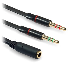 BROBOTIX ADAPTADOR STEREO INY A 3.5 DUALADAP MACHO NEGRO BROBOTIX