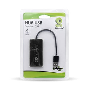 BROBOTIX HUB USB V2.0 4 PUERTOS BROBOTIXPERP BASICO NEGRO