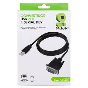 Cable USB Brobotix 6000311, Macho - DB-9 Macho, Negro