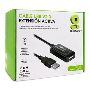 BROBOTIX CABLE USB V2.0 EXT ACTIVA 10.0MCABL BROBOTIX