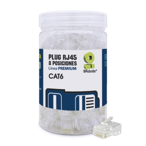Conector Modular Brobotix 261861 Cat6, RJ-45, Transparente, 100 Piezas