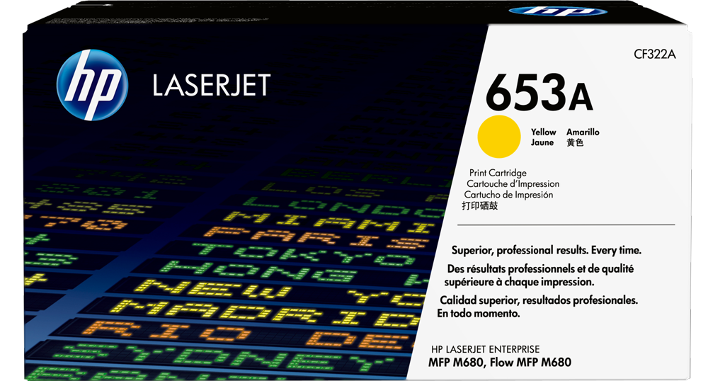 CF322A Tóner HP Laserjet 653A, Amarillo Original (ÚLTIMAS SIETE PIEZAS)