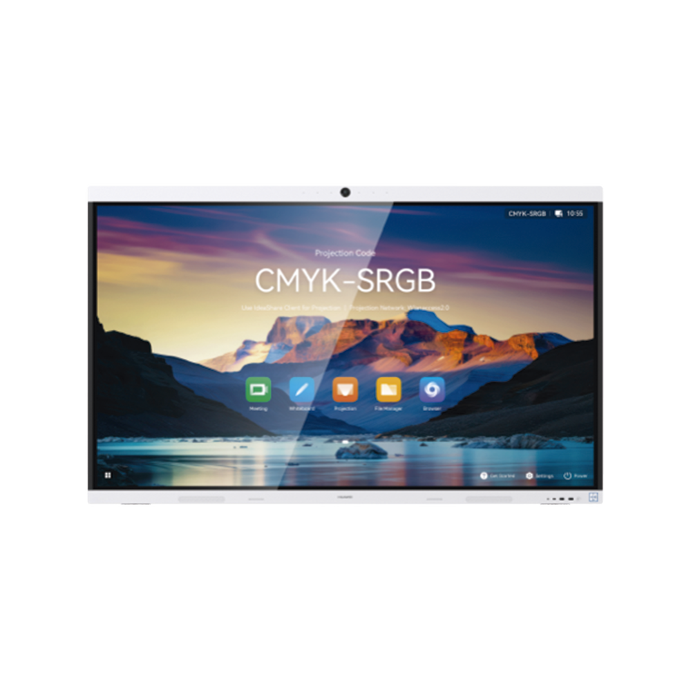 Pantalla interactiva Huawei IdeaHub B3, 65", 4K UHD, Harmony, Wi-Fi 6, Seguimiento de Voz, BYOM, Administración desde la Nube Gratis, blanco Jade