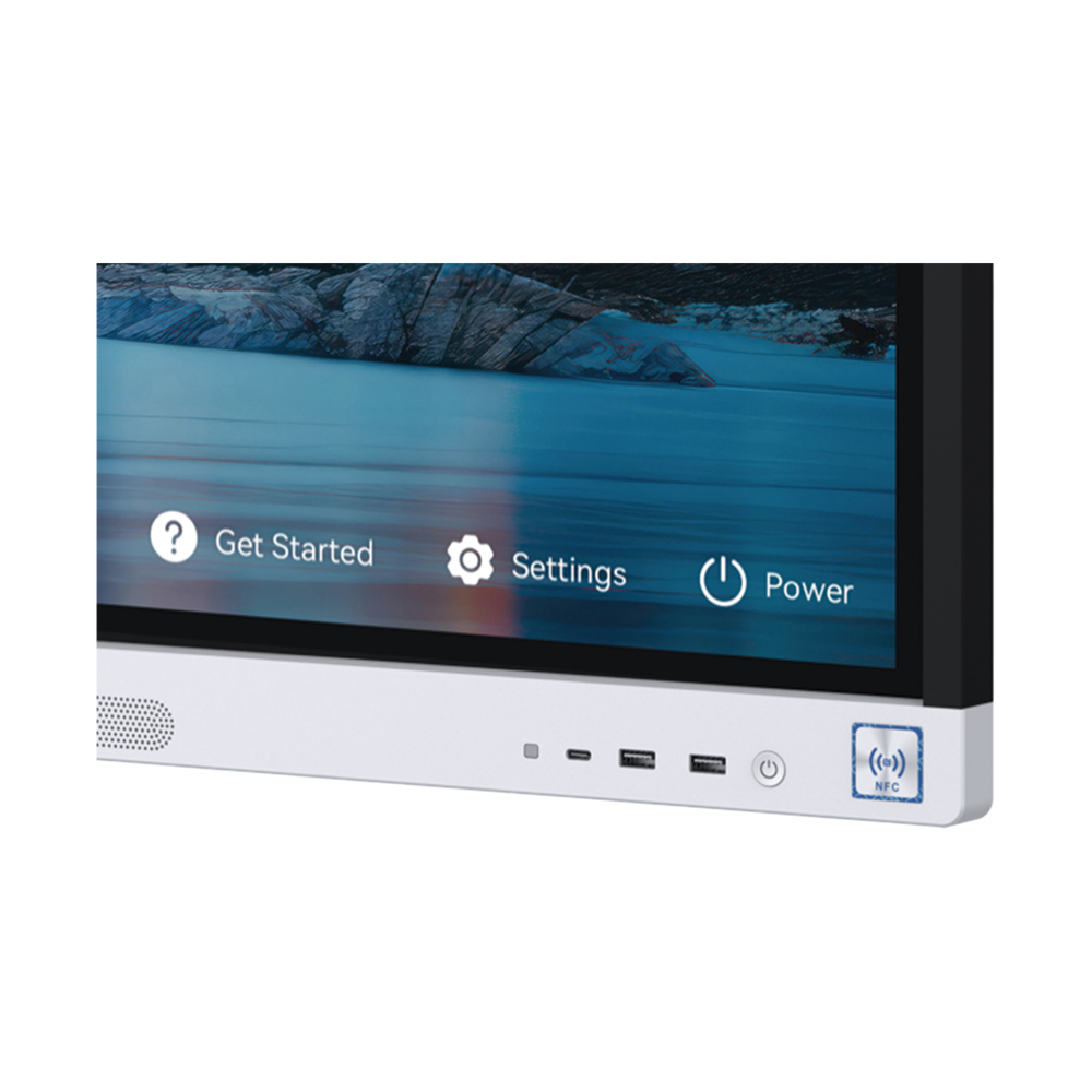 Pantalla interactiva Huawei IdeaHub B3, 65", 4K UHD, Harmony, Wi-Fi 6, Seguimiento de Voz, BYOM, Administración desde la Nube Gratis, blanco Jade