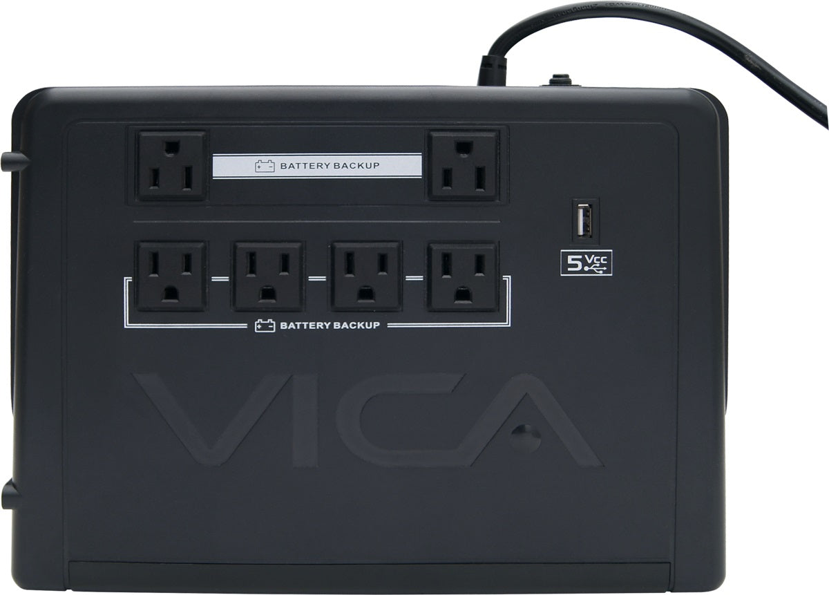 VICA BFLOW Revolution 700, No-Break con Regulador Integrado, capacidad de 700VA / 400W, certificado NOM, 6 tomas reguladas y respaldadas