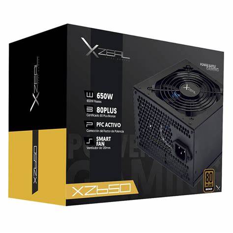 XZEAL Fuente de alimentación, 650W, 230 V AC Entrada