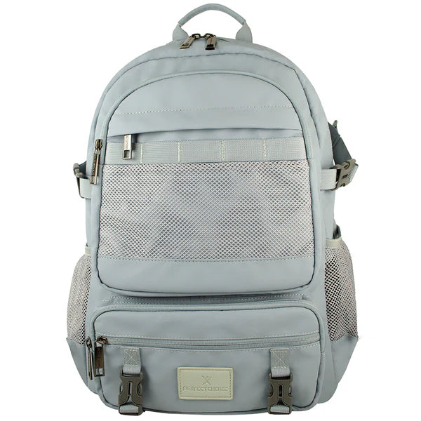 Mochila PC-084235 Perfect Choice Para laptop 15"-17", Gris