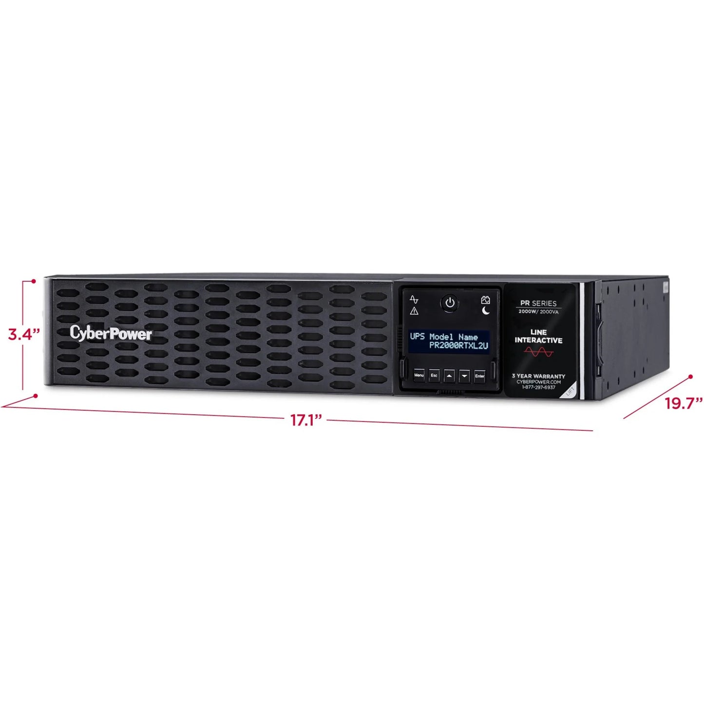 UPS de línea interactiva CyberPower, 2.20kVA, 2U Rack/Torre, AVR