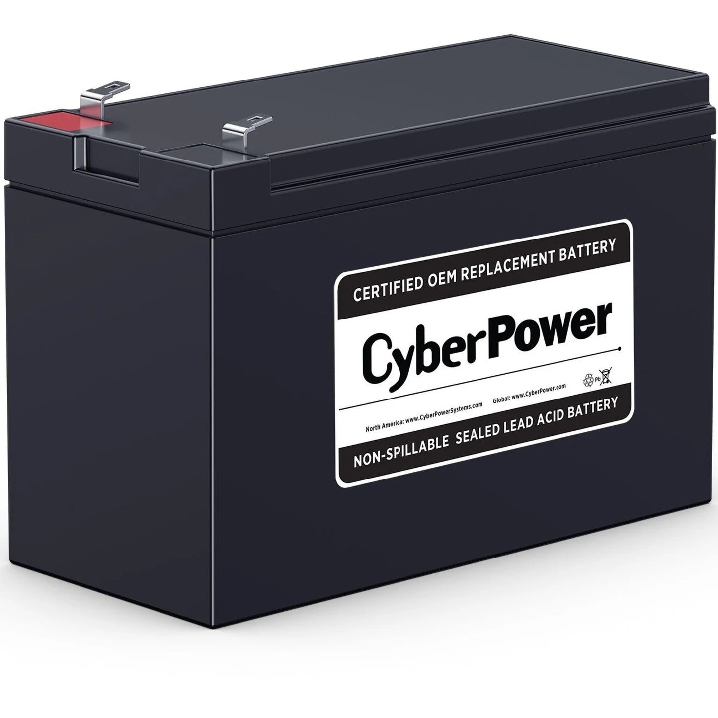 Unidad de batería CyberPower RB1280, 7200mAh, 12V DC, Lead Acid