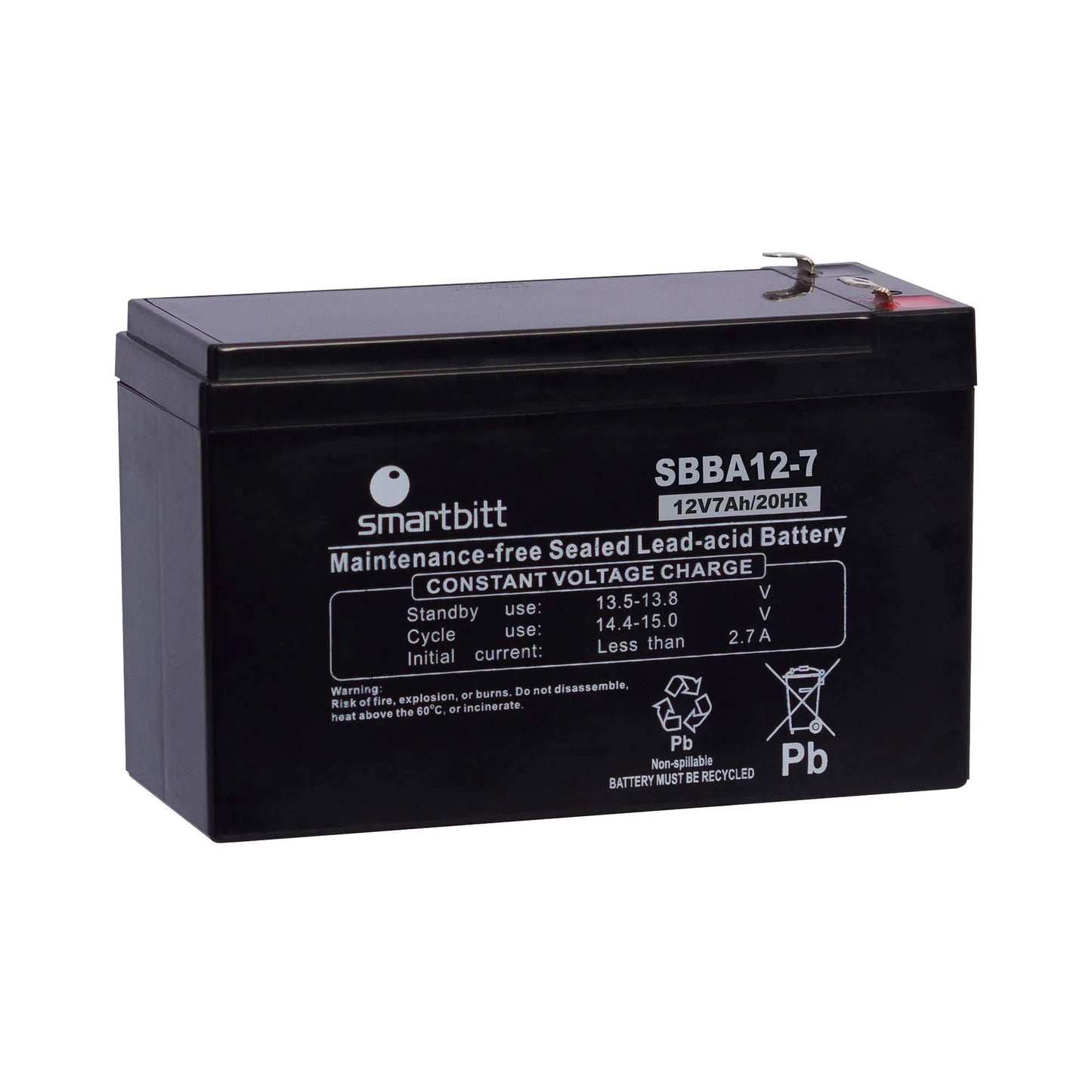 Smartbitt Bateria SBBA12-9, 12V/9AH, 12 Volts 9 Amperes