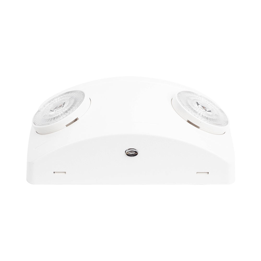 Luz de Emergencia Dual LED ultra compacta/150 lúmenes/Luz fría/Batería de Respaldo Incluida/Botón de test