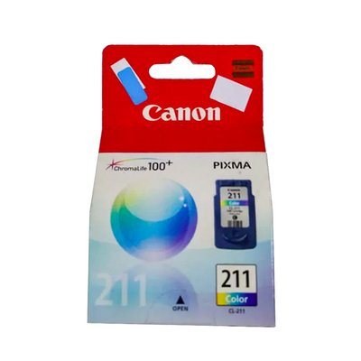 2976B001AA- Tinta CANON PIXMA chromalife color 211- Fecha de empaque 2019 y 2021