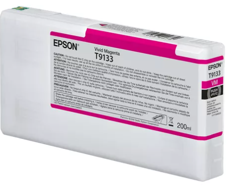 T913300 Cartucho Epson UltraChrome HD T913 Magenta Vivo, 200ml