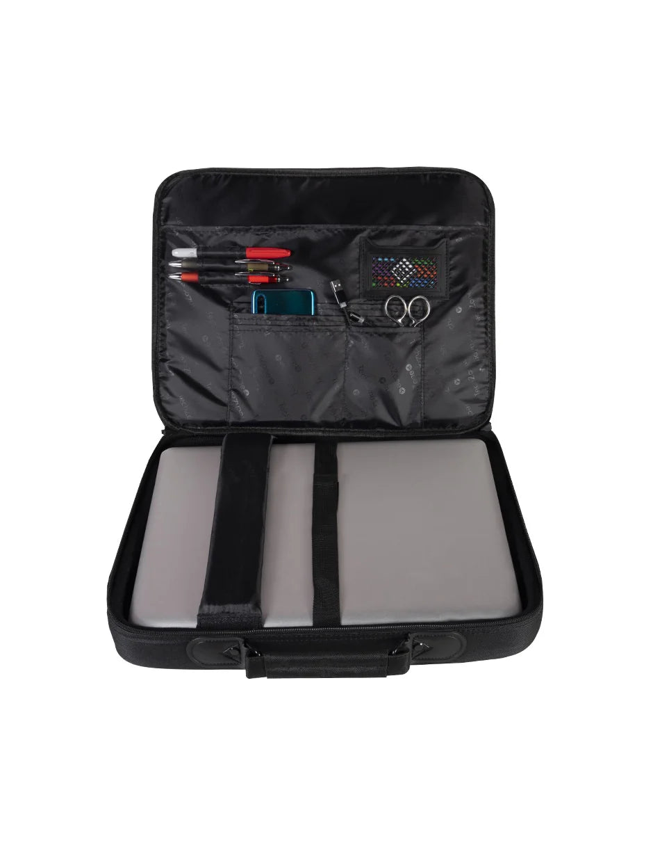 Maletín Essential Techzone, Para laptop de 15.4", Negro