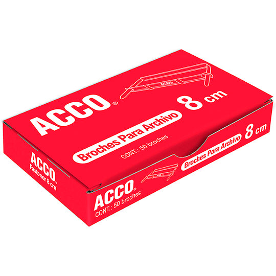 Broche ACCO de 8 cm - caja con 50 broches