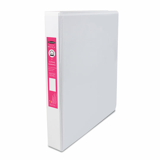 Carpeta panorámica ACCO herraje O 1 pulgada color blanco tamaño carta