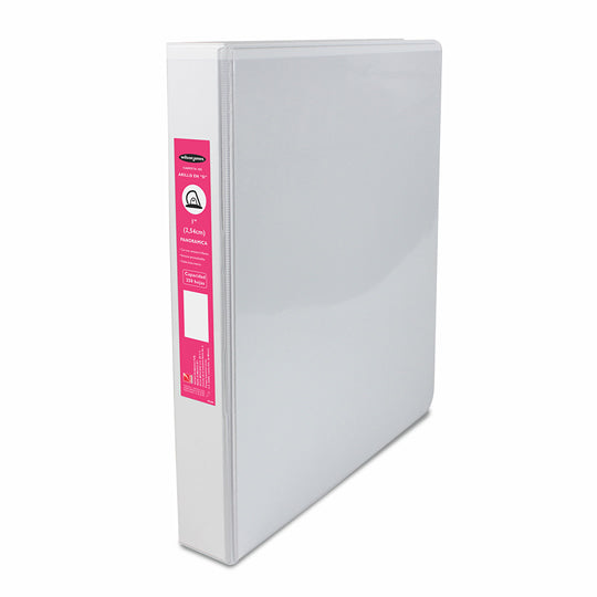 Carpeta panorama ACCO herraje D 1 pulgada color blanco tamaño carta