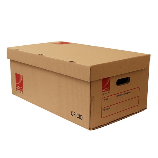 Caja de Archivo Acco Tamaño Oficio, Color Café - 1 Pieza