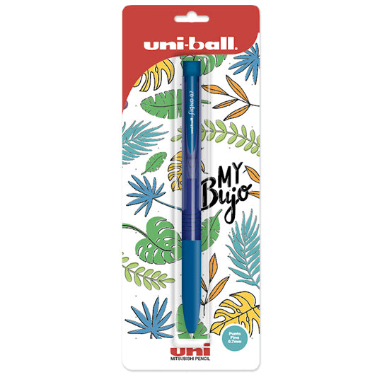 Bolígrafo Uni-Ball de Gel Retractil, Punto Fino de 0.7mm, Azul - 1 Pieza