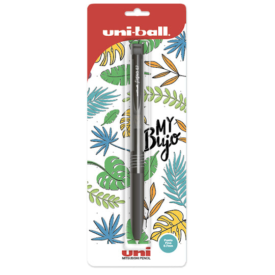 Bolígrafo Uni-Ball Retráctil de Gel Punto Fino 0.7 mm, Negro - 1 Pieza