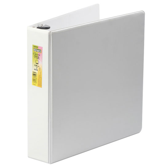 Carpeta panorámica KINERA herraje en O 2 pulgadas color blanco tamaño carta