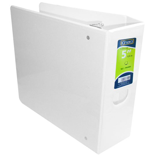 Carpeta panorámica con cristal KINERA CLASSIC herraje D 5 pulgadas color blanco