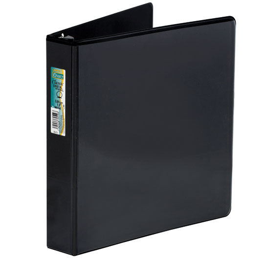 Carpeta panorámica KINERA herraje en O 0.5 pulgadas color negro tamaño carta