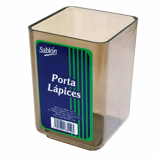Porta lápices SABLÓN de acrílico color humo