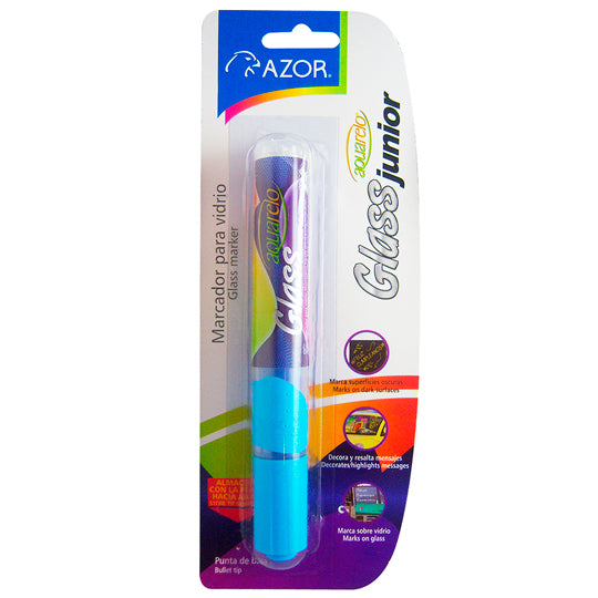 Marcador para vidrio Aquarelo Glass Jr. AZOR azul